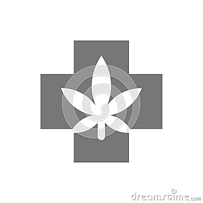 Medical cannabis vector icon Vector Illustration