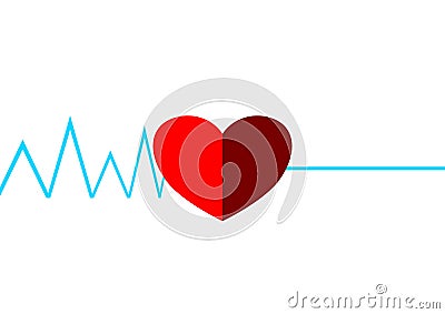 Medical cardiogram of the heart of a dying person Stock Photo