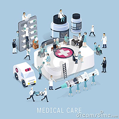 Medical care concept Vector Illustration