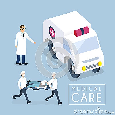 Medical care concept Vector Illustration