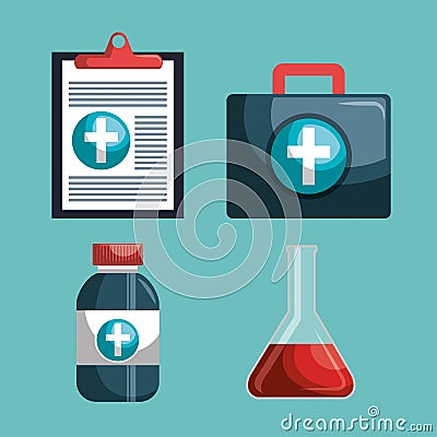 medical care design Cartoon Illustration