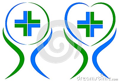 medical care plus logo Vector Illustration