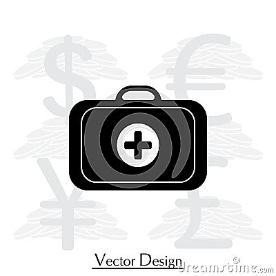 Medical case icon Vector Illustration