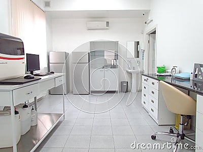 Medical center. Biochemical laboratory. Equipment Editorial Stock Photo