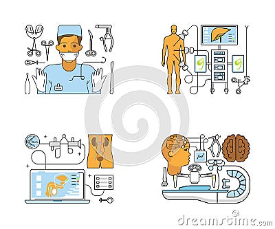 Medical centre website Vector Illustration