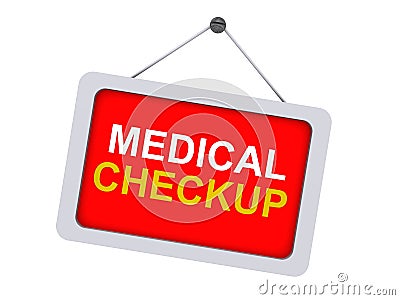 Medical checkup sign Stock Photo