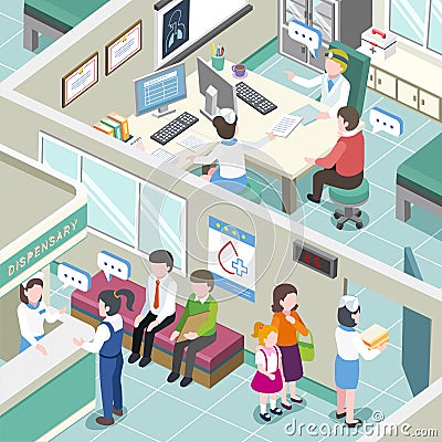 Medical clinic interior Stock Photo