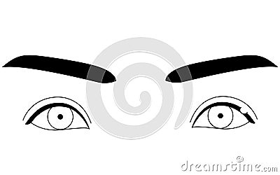 Medical Clipart, Line Drawing Illustration of Eye Disease and Sty, external hordeolum Stock Photo