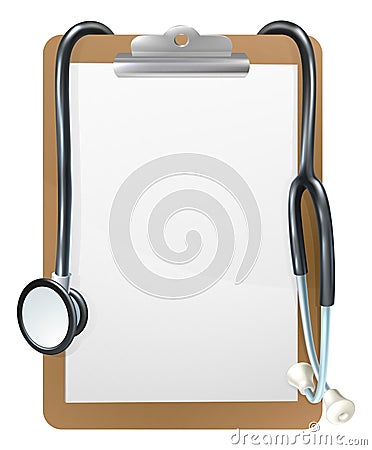 Medical Clipboard Background Vector Illustration