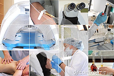 Medical collage Stock Photo