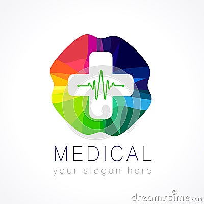 Medical colored logo. Vector Illustration