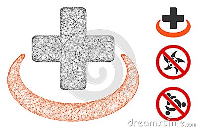 Medical Community Polygonal Web Vector Mesh Illustration Vector Illustration