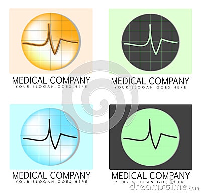 Medical company logos Stock Photo