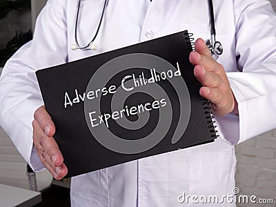 Medical concept about Adverse Childhood Experiences with phrase on the sheet Stock Photo