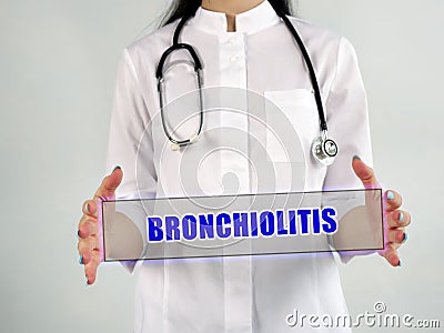 Medical concept about BRONCHIOLITIS with phrase on the page Stock Photo