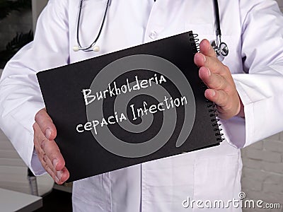 Medical concept about Burkholderia cepacia Infection with sign on the piece of paper Stock Photo