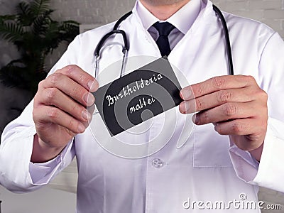 Medical concept about Burkholderia mallei with inscription on the piece of paper Stock Photo