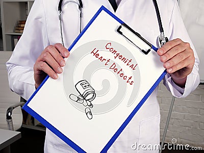 Medical concept about Congenital Heart Defects with sign on the page Stock Photo