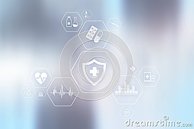 Medical concept. Health protection. Modern technology in medicine. Stock Photo