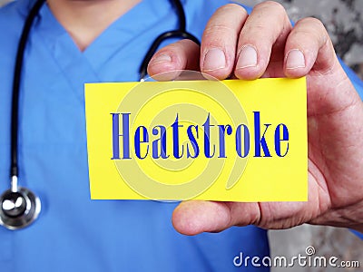 Medical concept about Heatstroke with inscription on the page Stock Photo