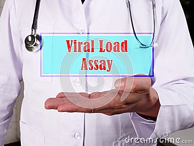 Medical concept meaning Viral Load Assay with sign on the piece of paper Stock Photo