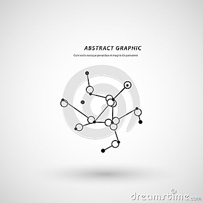 Medical connection molecule science. Abstract vector biology molecular atom element Vector Illustration