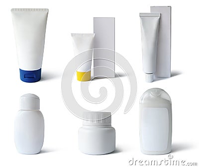 Medical, cosmetics packs, path Stock Photo