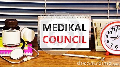 Medical Council. label in the planning calendar. Stock Photo