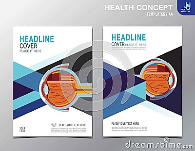 Flyer health leaflet brochure template A4 size design Vector Illustration