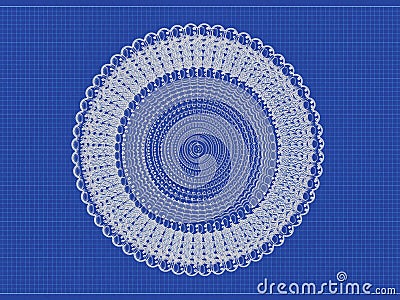 Liposome Bi-layer Structure 3D rendering blueprint Illustration Cartoon Illustration