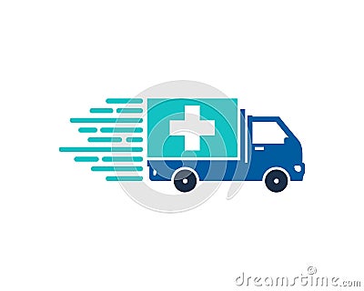 Medical Delivery Logo Icon Design Vector Illustration