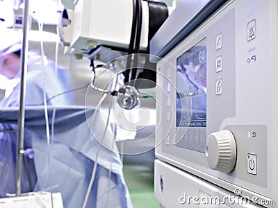 Medical device in the operating room. Anesthetic machine Stock Photo