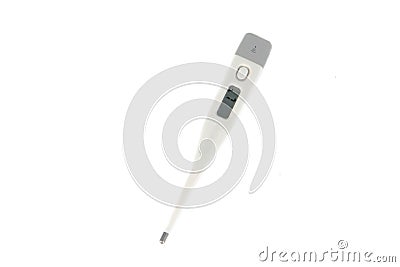 Medical digital thermometer isolated on the white background.The concept of treatment of patients. Measurement of temperature, Stock Photo