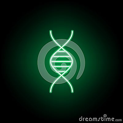 Medical, dna icon in neon style. Element of medicine illustration. Signs and symbols icon can be used for web, logo, mobile app, Vector Illustration