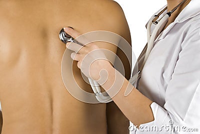 Medical doctor examine patient Stock Photo