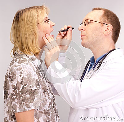 Medical doctor and patient Stock Photo