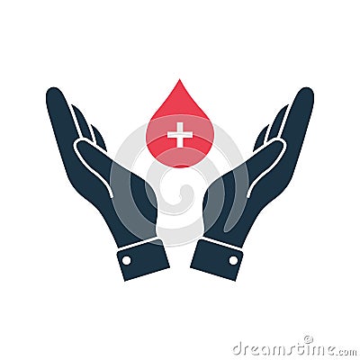 Medical, donate, transfusion, blood donation icon. Vector illustration Stock Photo