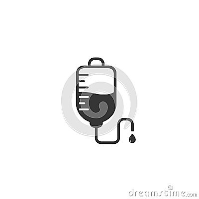 Medical drop counter vector illustration icon in flat style Vector Illustration