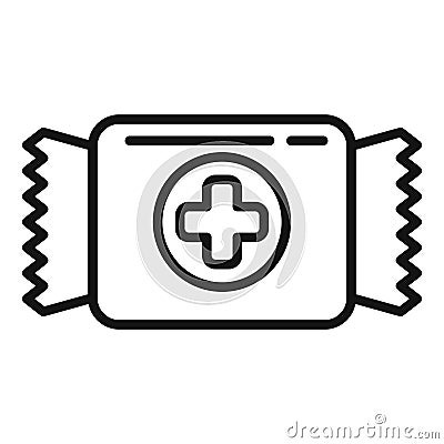 Medical drop icon outline vector. Cold remedy Stock Photo