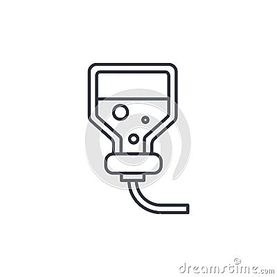 Medical dropper, drop counter, healthcare and medicine equipment thin line icon. Linear vector symbol Vector Illustration