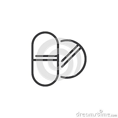 Medical drugs line icon Vector Illustration