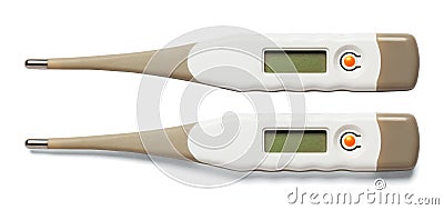 Medical electronic thermometers isolated on white background Stock Photo