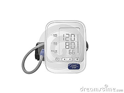 Medical electronic tonometer on white background Stock Photo