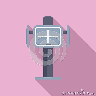 Medical equipment icon flat vector. Fluorography diagnostic Vector Illustration