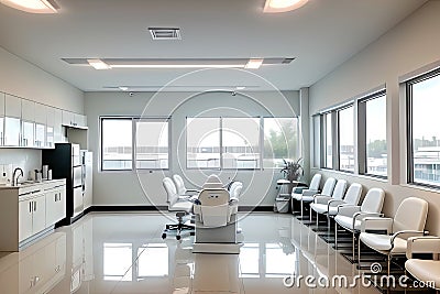 medical equipment and stomatology concept interior of new modern dental clinic with Interior of the Stock Photo