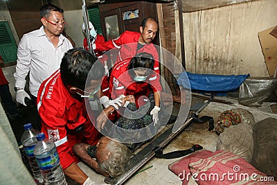 Medical evacuation Editorial Stock Photo