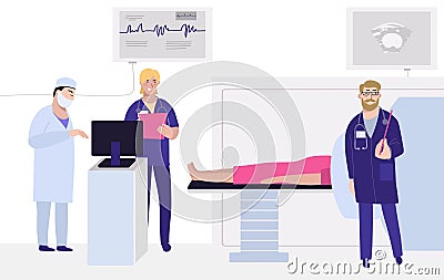 Medical Examination Office Composition Vector Illustration