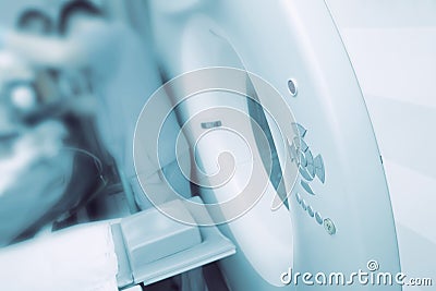 Medical examination using modern CT scanner Stock Photo