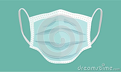 Medical face mask. Set of masks for the doctor or nurse. Vector Illustration