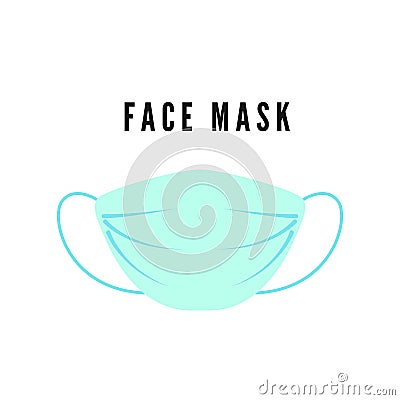 Medical face mask. Protection health from virus and respiratory infection. Vector Vector Illustration